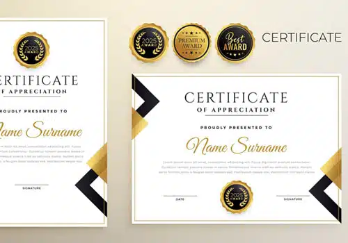Licenses and Certificates